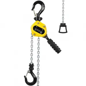 Lever Chain Hoist 1 Ton 10 Ft Manual Lift + High-Quality G80 Chain + Efficient Ratchet Mechanism + Carbon Steel + Swivel Hooks + Industrial Use