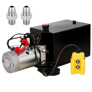 Hydraulic Power Unit 12V 13 Quart Car Lift Hydraulic Pump Power Unit, Car Lift Single Phase, Hydraulic Pumps with 12L Steel Tank, Car Lift Hydraulic Power Unit for Auto Repair