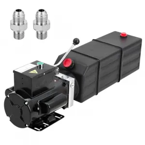 Hydraulic Power Unit 220V 15 Quart Car Lift Hydraulic Pump Power Unit, Car Lift Single Phase, Hydraulic Pumps with 14L Plastic Tank, Car Lift Hydraulic Power Unit for Auto Repair