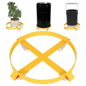 Drum Dolly 55 Gallon Trash Can Dolly Heavy Duty 1000 Pound Barrel Dolly with Swivel Casters Wheel Steel Frame Dolly Non Tipping Hand Truck Capacity Dollies