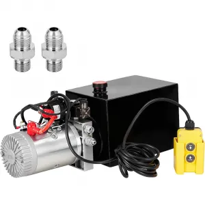 Double Acting 12V Hydraulic Power Unit for Car Lifts - 6 Quart Double
