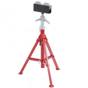 Adjustable Pipe Jack Stand with Roller Head, 28-52 Inch Height, 2500LBS Capacity, Carbon Steel, Foldable, Stable Tripod, Portable for Construction