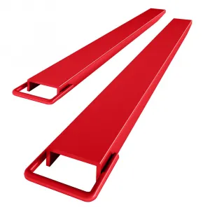 Pallet Forklift Extensions, 60" Fork Extensions 5.5" Width, Heavy Duty Fork Extensions for Forklifts, 1 Pair Forklift Extensions for Forklift Truck,Red