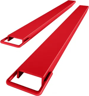 Pallet Forklift Extensions, 96" Fork Extensions 5.5" Width, Heavy Duty Fork Extensions for Forklifts, 1 Pair Forklift Extensions for Forklift Truck,Red