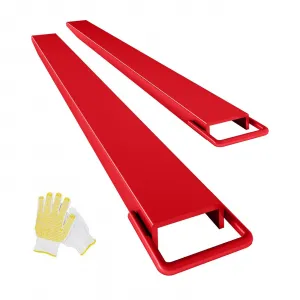 72" Heavy Duty Steel Forklift Extensions for 4.5" Wide Forks, Warehouse, Farm, Construction, Heavy Duty Alloy Steel, Rust Resistant, Powder Coated