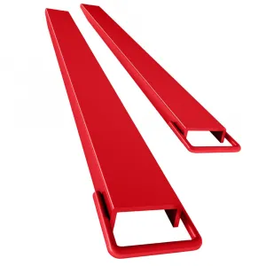 Pallet Forklift Extensions 84" Length 4.5" Width, Heavy Duty Steel Pallet Fork Extension, 1 Pair Fork Extensions for Forklifts, Red