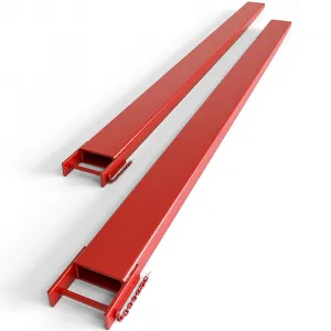 Fork Extensions, 72” Length Pallet Fork Extensions, 5.3” Width Fork Extensions, Heavy Duty Fork Extensions for Forklifts, 1 Pair Forklift Extensions for Forklift Truck Forklift Loaders, Red