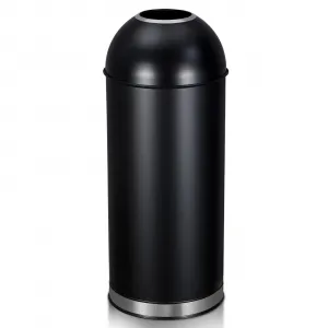 17 Gal/65L Open Top Trash Can Commercial Grade Trash Can Brushed Stainless Steel Waste Bins for Home Office Restaurant Restroom Kitchen