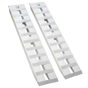 Aluminum Loading Ramps Industrial-Grade 6000Lbs Capacity Top Hook Non-Slip Rungs Corrosion-Resistant Aircraft Aluminum for Trucks Tractors ATV UTV Lawn Equipment