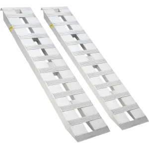 60x12 Inch 6000 LBS Aluminum Trailer Ramps, Truck Car Auto Trailer Ramps, Loading Ramps Car ATV Truck Auto Hauler Knife & Hook Ends Universal Loading Ramp for Tractor ATV/UTV Trucks 2 Pack