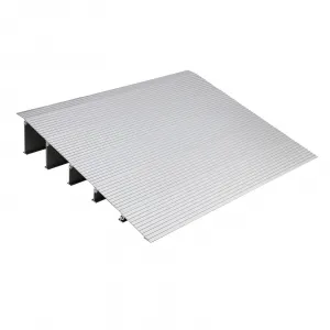 5" Door Threshold Ramp – 800Lbs Capacity Aluminum Non-Slip Adjustable Entry Ramp for Wheelchairs, Scooters, Strollers & Walkers