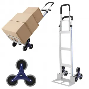 Hand Truck 650 Lbs Capacity with Strong & Lightweight Construction, Large Weight Capacity, and Triangle Wheel Stair Climber