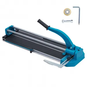 Manual Tile Cutter - 48 Inch Tungsten Carbide Cutting Wheel, Guide Accuracy, Anti-Skid Feet, Removable Scale, Precision Cutting, Double Rails