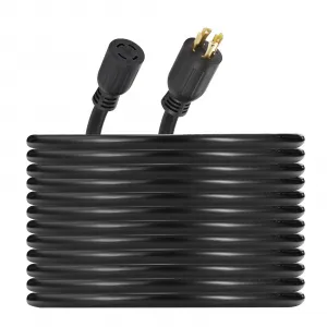 Generator Extension Cord 20Ft 30 Amp SJTW 10AWG/4C Heavy Duty High Visibility Power Cord for Patio Lawn & Garden