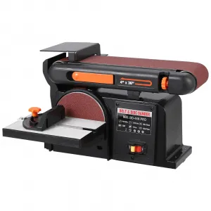 Belt Sander with 1/2HP Motor, 4"x36" Sanding Belt and 6" Sanding Disc, Powerful Woodworking Sander with Bench Mount and Cast Iron Base for Woodworking Projects