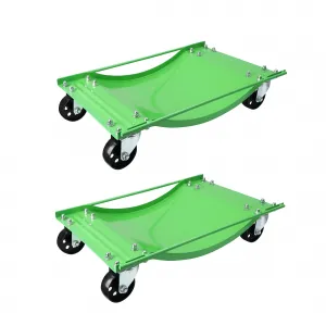 Car Wheel Dolly Set of 2, 5000 LBS Vehicle Rollers Dolly for Moving Car with Heavy Duty 3.5 Inch Steel Wheels, 23.8in x 14.4in