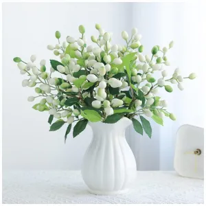 Artificial Berry Stems - Set of 3 Bundles for Home, Wedding, and Party Decoration