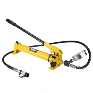 Hydraulic Hand Pump with Pressure Gauge, Single Acting for Industry, Portable Hydraulic Cylinder for Separate Type Tools, Hydraulic Lifting Pump