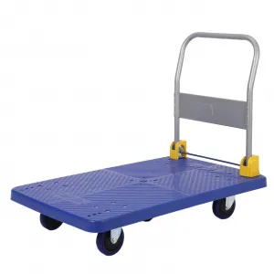 40x24 Inch Flat Cart with Wheels, 2000 lb Capacity, Detachable Handle, Steel Platform, Nylon Casters, Heavy Duty Dolly for Warehouses
