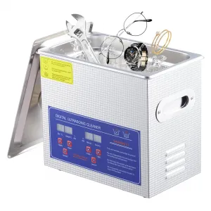 Commercial Ultrasonic Cleaner, 3.2L Professional Ultrasonic Cleaner, 40kHz with Digital Timer&Heater, 120w Excellent Cleaning Machine for Watch Eyeglasses Rings