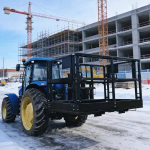 Attachments 48"X72" Mesh Telehandler Work Platform, Two Man Safety Basket, Forklift Telehandler Attachment, Safety Cage to Complete Aerial Tasks
