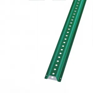 7.8FT U-Channel Steel Sign Post, Heavy Duty Green Fence Post for Garden, Farm, Traffic Intersection, 1-Pack