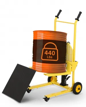 Hydraulic Material Lift 440lbs Capacity Adjustable Forks 36" Max Lift Steel Platform Multifunctional Hand Truck for Warehouse