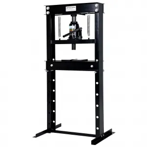 20Ton Hydraulic Shop Press with Stamping Plates Heavy Duty H-Frame Garage Floor Press for Bending, Straightening, Installing Bearings & U-Joints, Adjustable 2"-29.5" Range, Steel Color