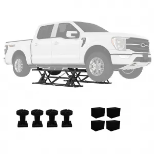 Portable Car Lift - 7,000 lbs Heavy-Duty Carbon Steel Auto Lift Jack for Trucks and SUVs, Adjustable Height 6.26"-27" with Safety Locks and Extension Plates