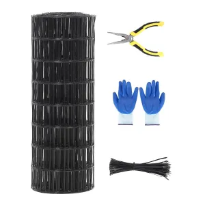 Wire Fence,24 Inch x 30 Foot,2x3 Inch 16GA,Garden Border Fencing Roll Vinyl Coating Metal Wire Mesh for Yard Vegetable Plant Protection Poultry Netting