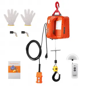 3-in-1 Electric Hoist Winch 1100Lbs 25Ft Lifting Height Wireless Wired Control Pure Copper Motor Aluminum Durable Portable Garage Trailer
