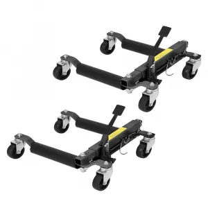Car Dolly Jack Set of 2 Hydraulic Wheel Dolly Car Skate for Auto Repair Garage Moving Maintenance 1500 Lbs Black