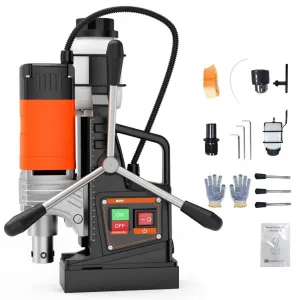 Mag Drill Press 1650W Portable Magnetic Drill 1.57" Boring Diameter 810 RPM Industrial Metal Drilling Machine