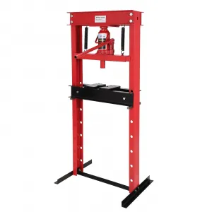 20 Ton Hydraulic Press, Benchtop H-Frame Shop Floor Press with Adjustable Table Height & Press Plates, Heavy Duty Hydraulic Garage Workshop Tool, Red