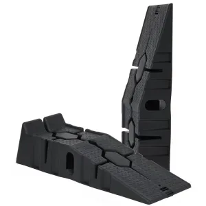 Plastic Car Service Ramps 2-Pack - 6.7" Low Profile 12,000LB Capacity Heavy Duty w/Anti-Slip Base for Home Garage