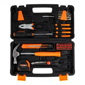 57 Piece Tool Set Portable Small Tool Kit with Plastic Toolbox for Home Maintenance Blue