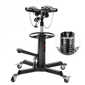 Hydraulic Transmission Jack, 1,322 LB Capacity, High Lift with Dual Plungers, 360° Rotation, 30° Tilting Saddle, for Home Garage & Auto Shop, Black