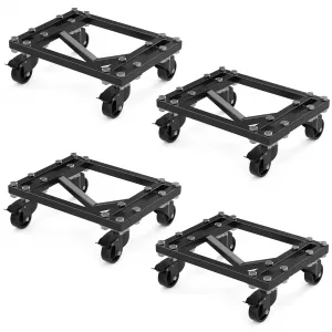 Car Dolly Set of 4, 6000 LBS Heavy Duty Wheel Dollies with Lockable Swivel Casters, Vehicle Movers for Auto Shop Garage, Black