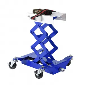 450 LBS Capacity Low Profile Transmission Jack with 2M Safety Straps, 7-23 in Lift Range, Heavy Duty Auto Repair Lifting Jack with 4 Wheels for for Smaller Vehicles, Blue