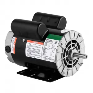 SPL Air Compressor Motor 5HP 3450RPM Heavy-Duty Steel 7/8" Keyed Shaft CW/CCW Rotation 230V Single Phase Industrial Workshop