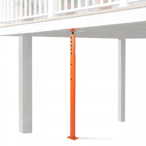 Heavy Duty Adjustable House Floor Jack Post – 18,000 lbs Capacity – Carbon Steel Joist Beam Support – 56"-100" Height Range – Basement Leveling – Orange Red, 56-100in