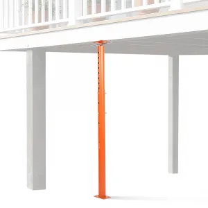 Heavy Duty Adjustable House Floor Jack Post – 18,000 lbs Capacity – Carbon Steel Joist Beam Lifter – 53"-93" Height Range – Basement Leveling Support – Orange Red, 53-93in