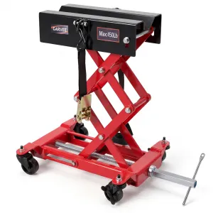 450 lbs Transmission Jack - Low-Profile 7"-23" Lift, Heavy-Duty Steel Design with Safety Straps and 4 Swivel Wheels for Garage Use