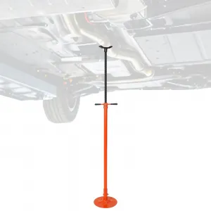 Adjustable Under Hoist Support Stand – 3/4 Ton (1653 lbs) Capacity – Heavy Duty Screw Jack – 52-76 Inch Height Range – For Vehicle Lifting & Maintenance – Round Bottom (1340-1930mm), Orange