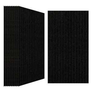 Acoustic Wall Panels 47.2x23.6in Recycled PET Sound Absorbing, Noise Reduction, Reusable Velcro, Fabric Cover, Durable, Easy Install for Studios & Home