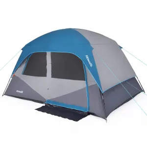 Camping Tent, Tent for Camping, Easy Set up Camping Tent 4 Person and 6 Person for Hiking Backpacking Traveling Outdoor (6 Person Instant), Light Blue, 12ft (L) x 8ft (W) x 72in（H