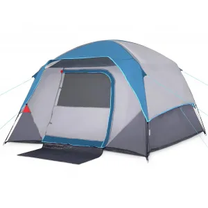 Camping Tent,Easy Set up Camping Tent 4 Person and 6 Person for Hiking Backpacking Traveling Outdoor, Light Blue