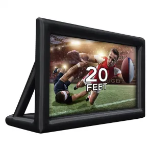 20FT Inflatable Projector Screen Portable Blow Up Outside Projector Screen Front & Rear Projection
