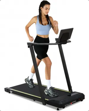 Folding Treadmill, [0.6-7.5 MPH] [265 LBS] for Running Walking, [Remote & Button Control] Space Saving Compact Treadmill for Apartment