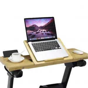 Bamboo Treadmill Laptop Desk 34x12in - Adjustable Height, Double Protection - Eco-friendly, Multi-use for Home/Office